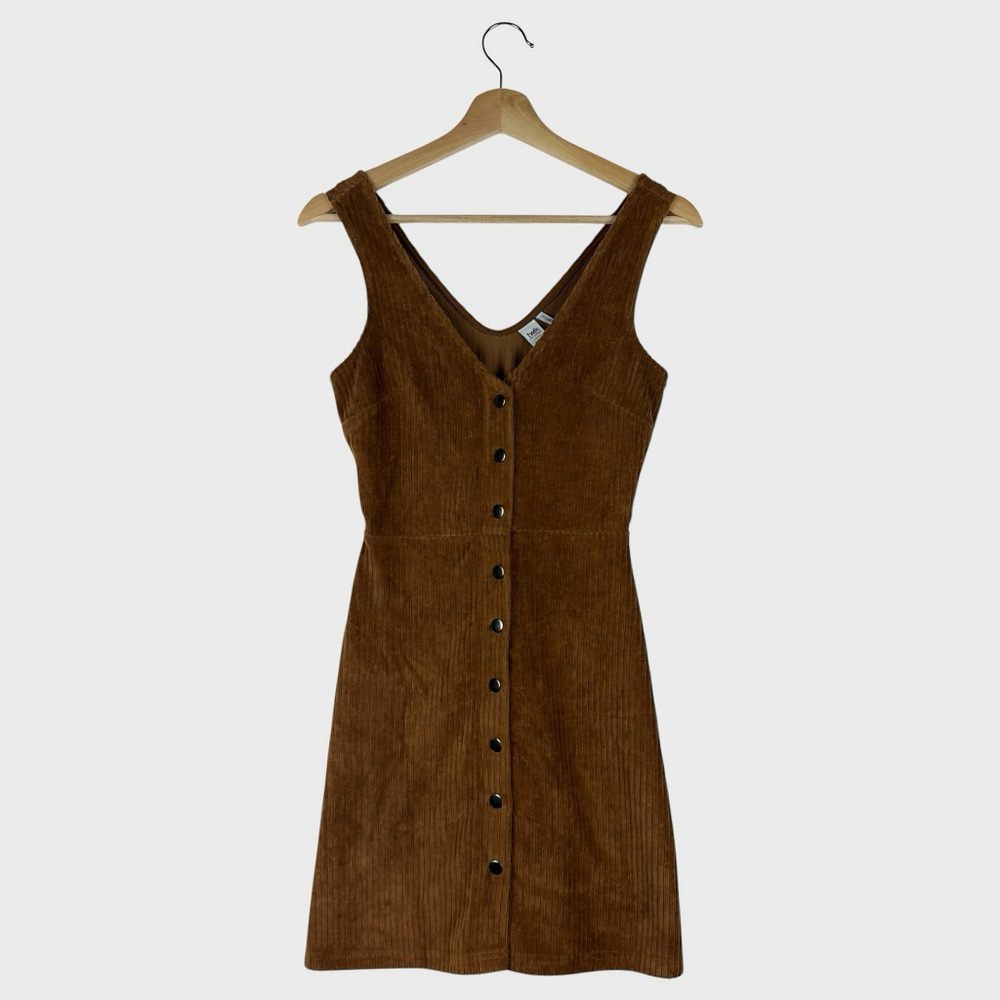 Twik for Simons Brown Corduroy Button-Down Dress